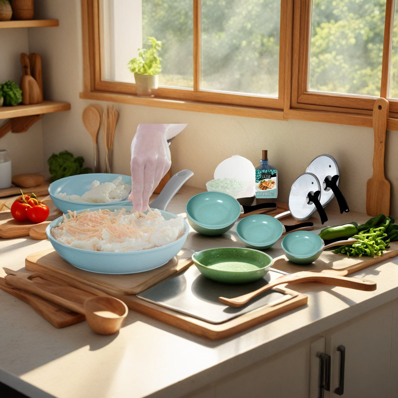 Jade Pans set of 5 a 398 LEU